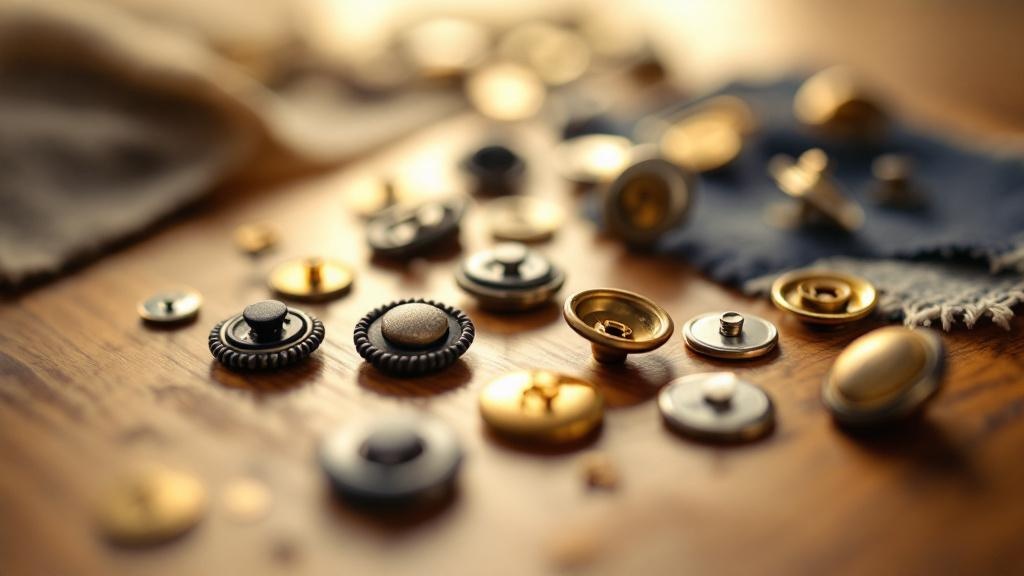 Металлические кнопки для одежды: виды и применение