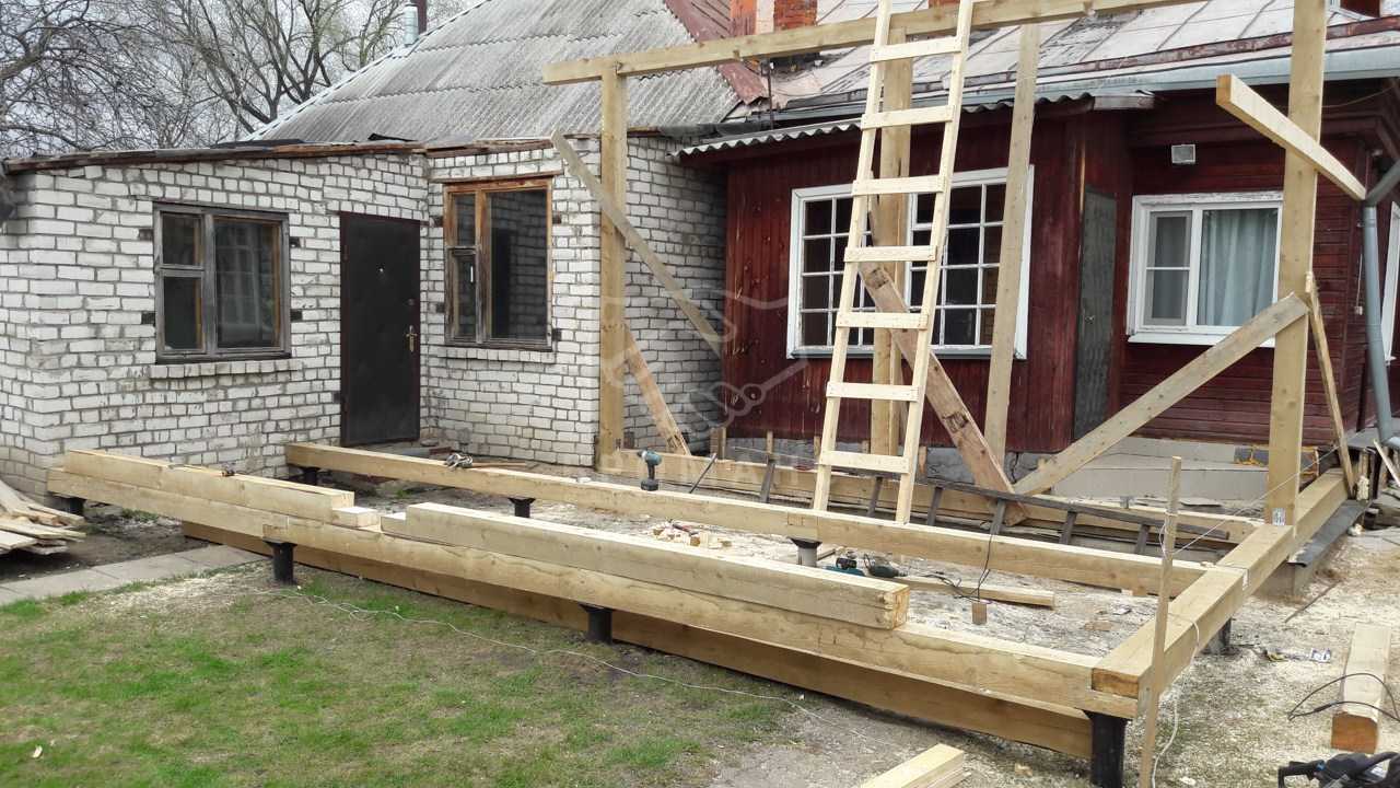 Пристройка к деревянному дому — пошаговое строительство