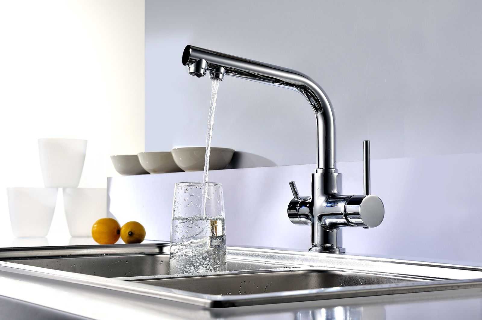 Смеситель с фильтром для питьевой воды: совместный с краном на кухню, вариант 2 в 1 с переключателем, двойная кухонная конструкция с переключением