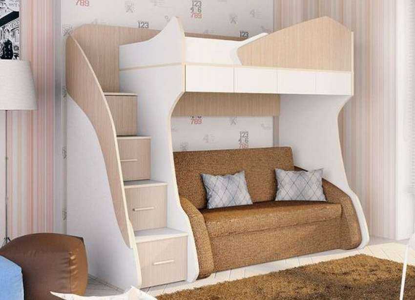 Двухъярусная кровать с диваном внизу для родителей (48 фото): особенности двуспального дивана с металлической кроватью