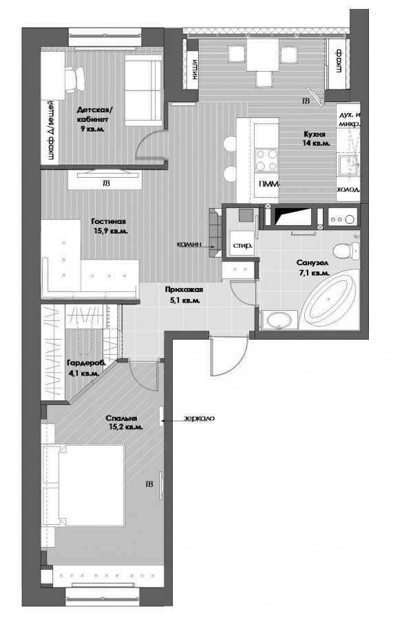 Как из трёхкомнатной квартиры сделать четырёхкомнатную: пример пространства, организованного с умом