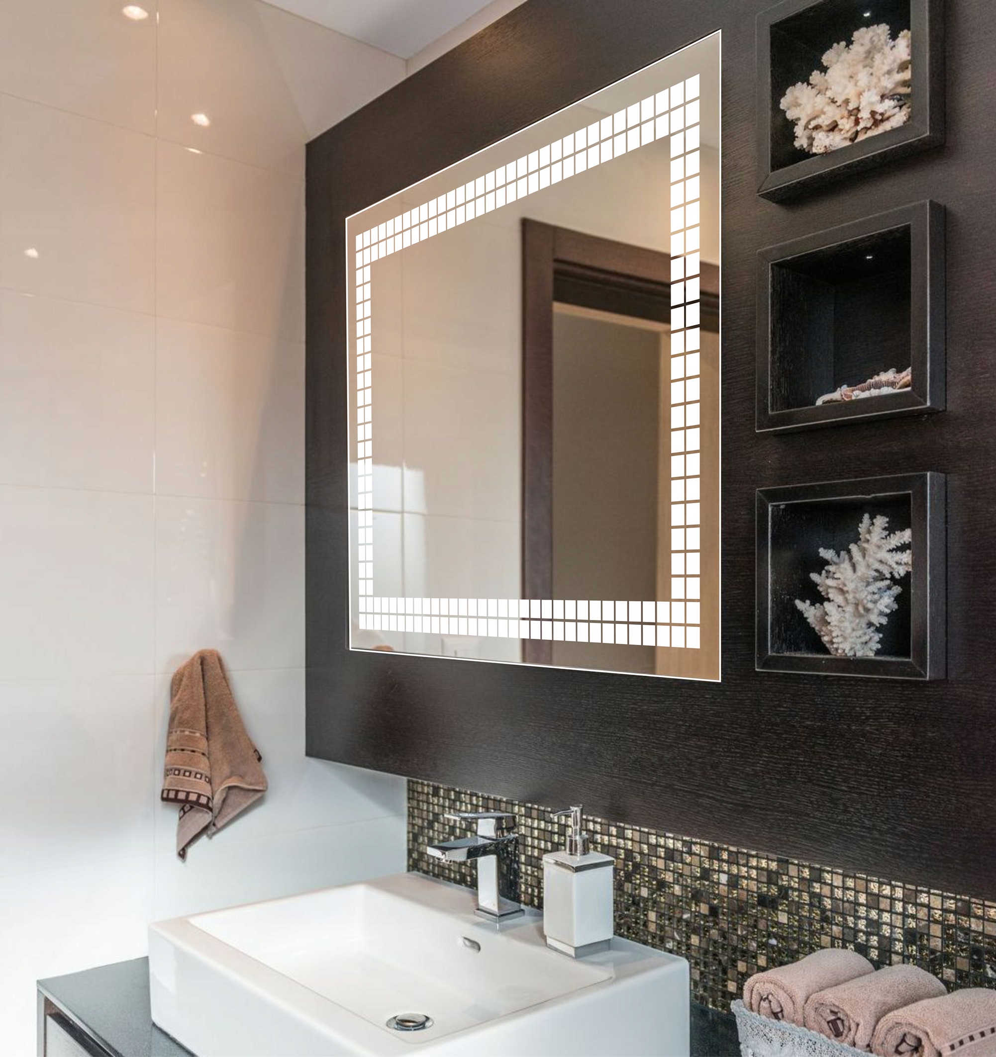Как выбрать, установить и подключить зеркало с подсветкой в ванной своими руками