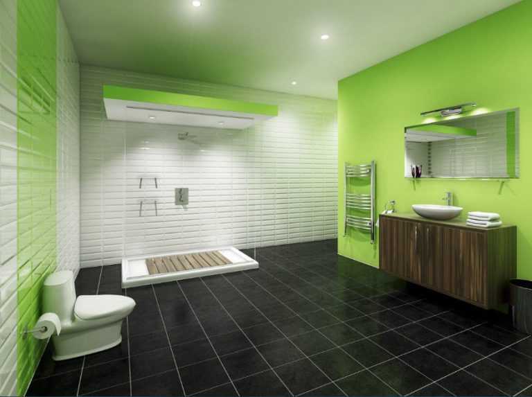 Зеленая ванная - стильные и современные решения для ярких и красивых ванных комнат (130 фото)