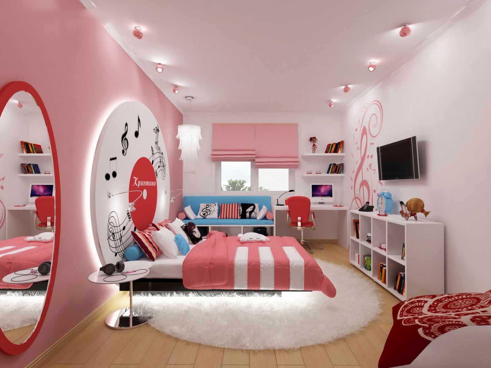 Обои для комнаты девочек-подростков (67 фото): как выбрать красивые обои для стен в спальню девочек 12-16 лет, дизайнерские идеи