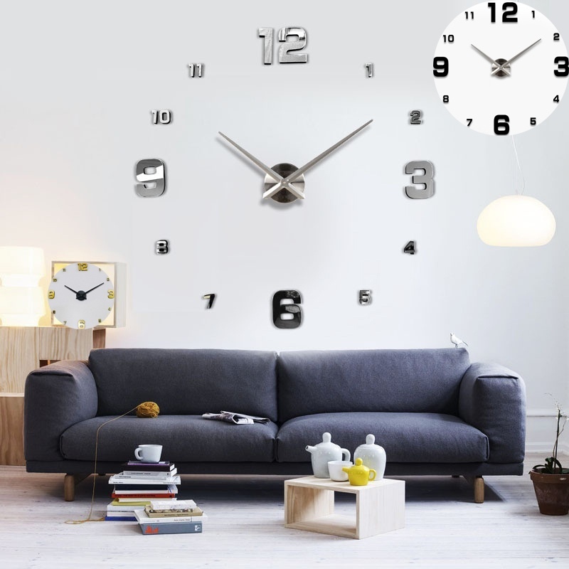 Часы-наклейка на стену: особенности настенных самоклеящихся часов. как правильно наклеиваются цифры? наклеенные модели часов в интерьере