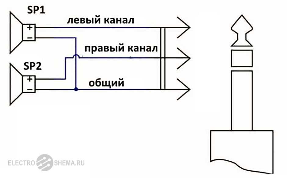 Схема соединения наушников