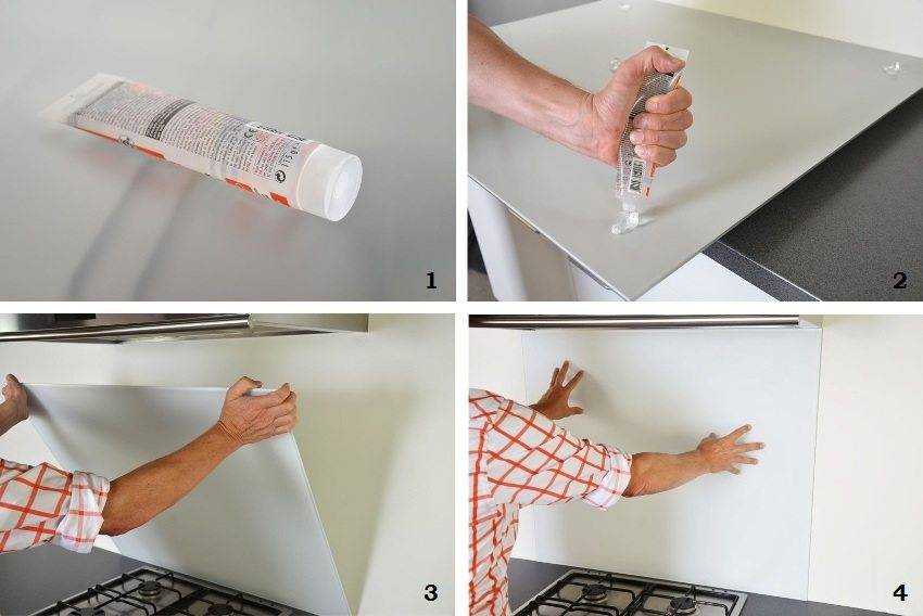 Как крепится панель кухни