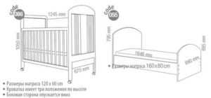 Какими бывают размеры детской кроватки и как не ошибиться при выборе?
