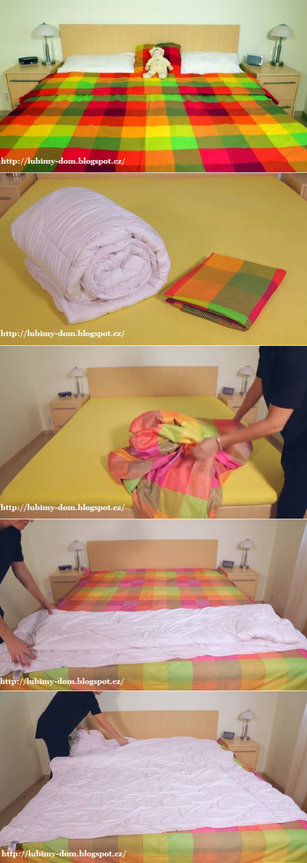 Как быстро заправить одеяло в пододеяльник: 4 способа