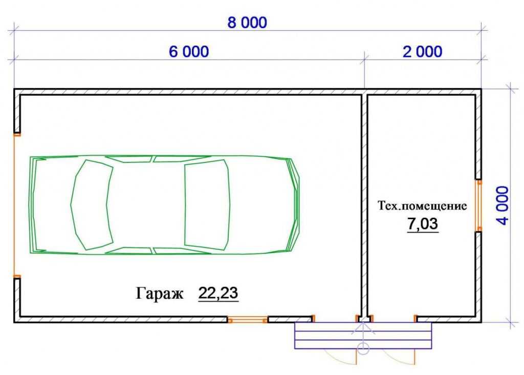 Размер гаража на 2 машины: чертежи помещения на два авто, оптимальная ширина и стандартные параметры для двух автомобилей