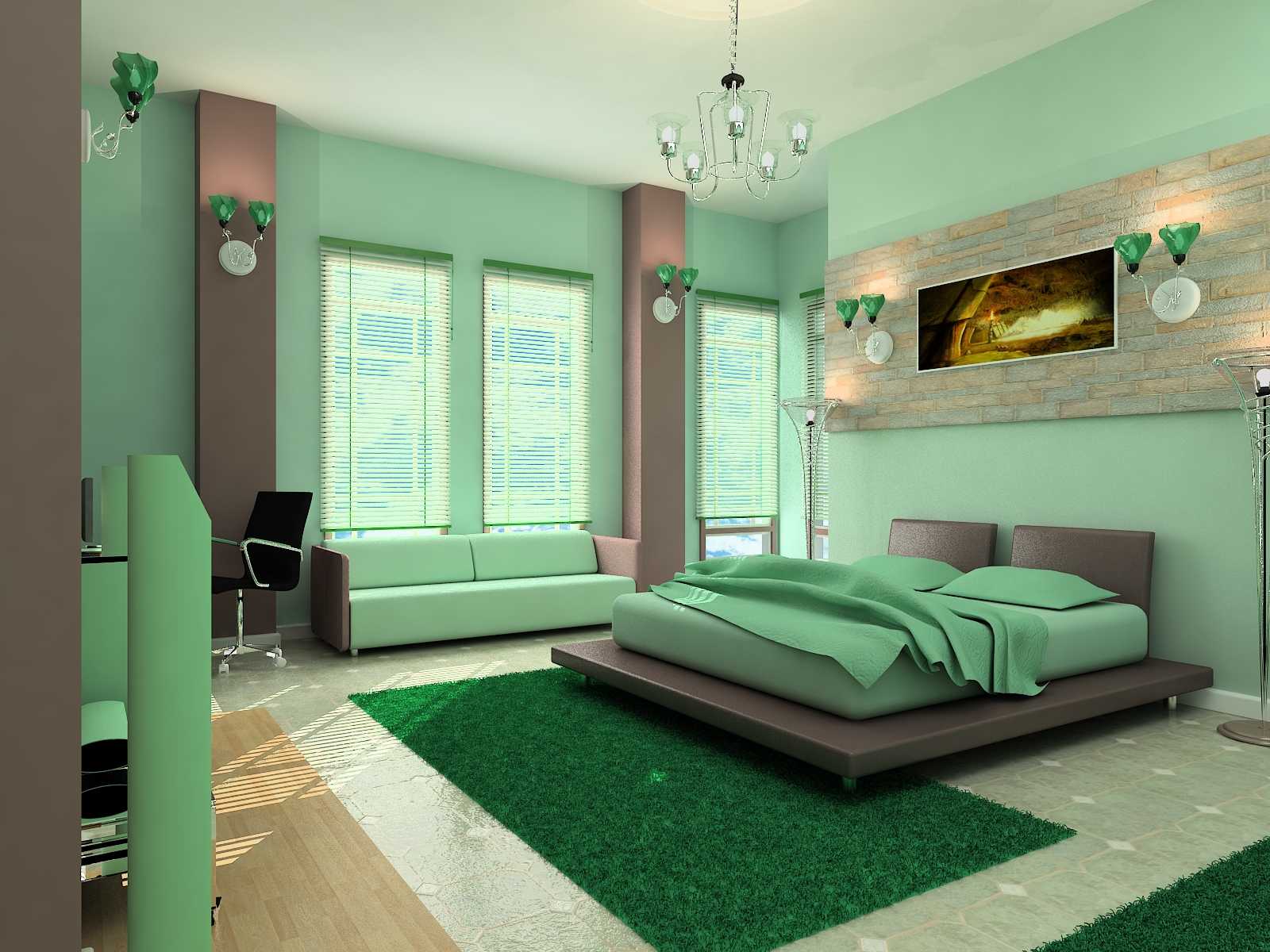 Интерьер в зеленых цветах: 107 фото наилучшего сочетание зеленого цвета в дизайне интерьере