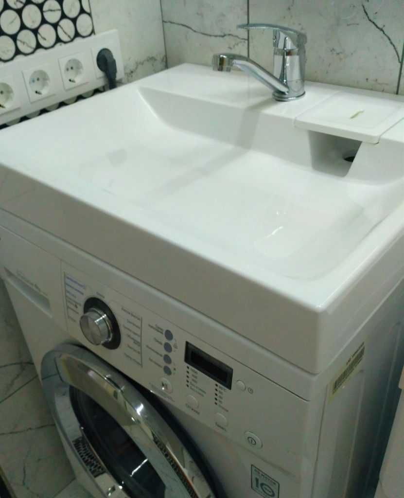 Раковины над стиральной машиной - размеры кувшинки и установка своими руками