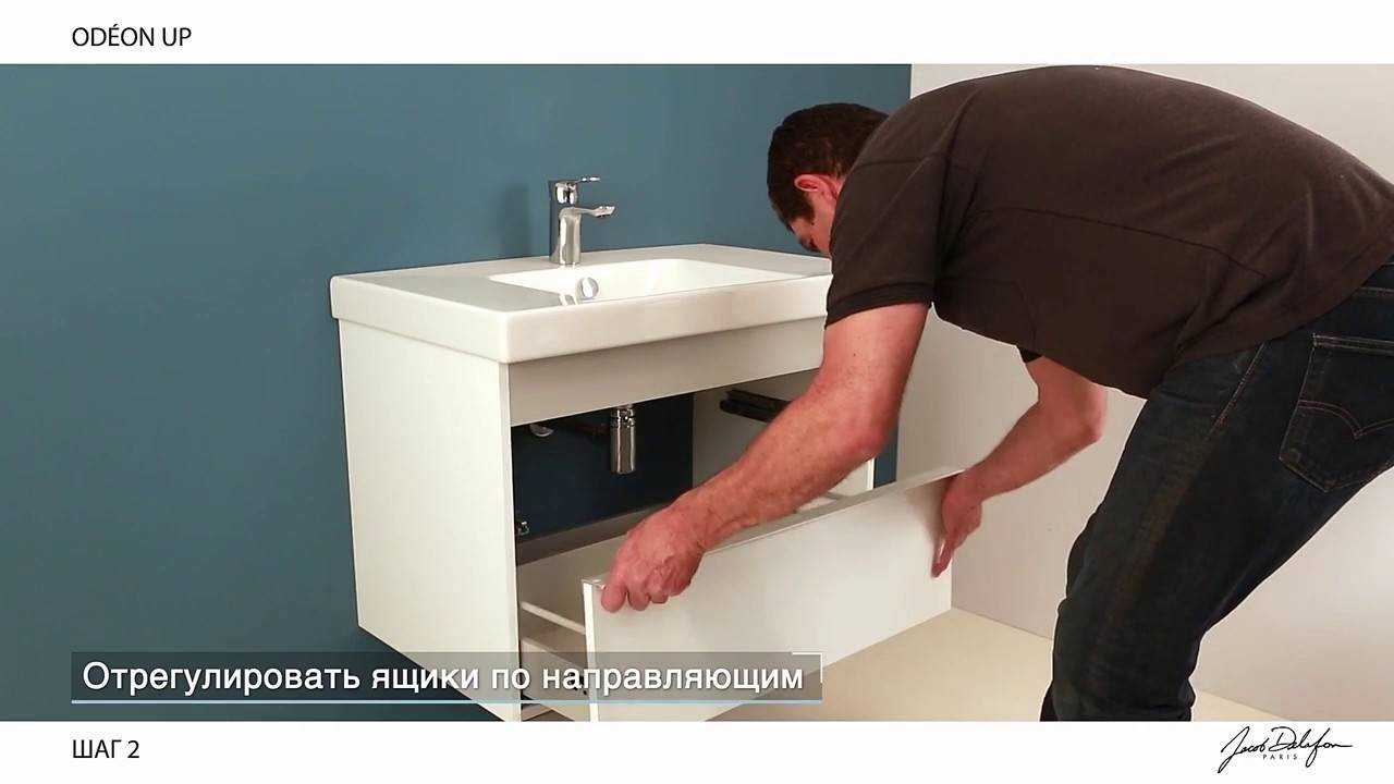 Как установить раковину с тумбой в ванной — крепление и монтаж (видео, фото)