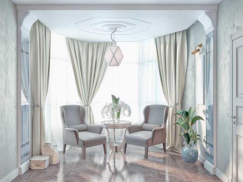 Эркерные окна и шторы для эркера: обзор форм и подбор ткани для разных помещений в доме