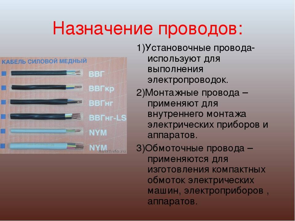 Виды кабелей и проводов – их назначение и характеристики