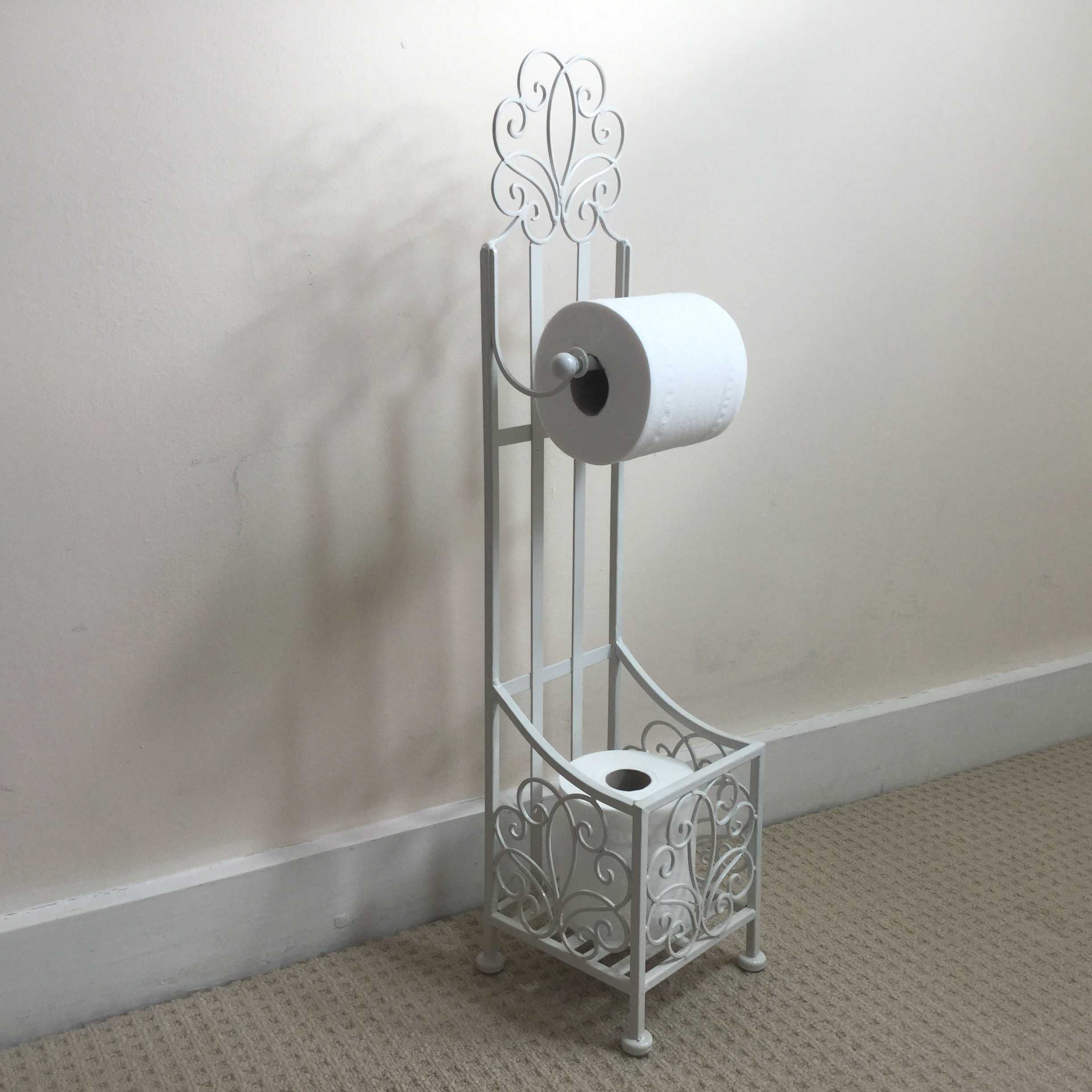 Напольный держатель для туалетной бумаги: деревянная и металлическая стойка для ершика и запасных рулонов, продукция ikea