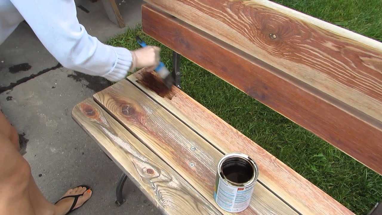 Как покрасить скамейку красиво