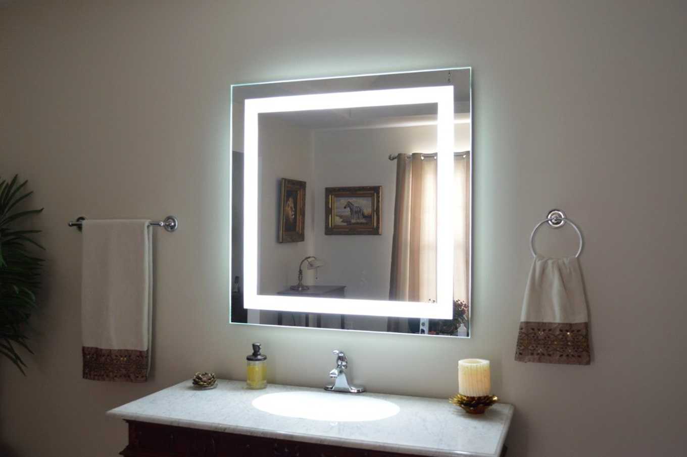 Зеркало с подсветкой для макияжа своими руками: в ванную комнату со светодиодами