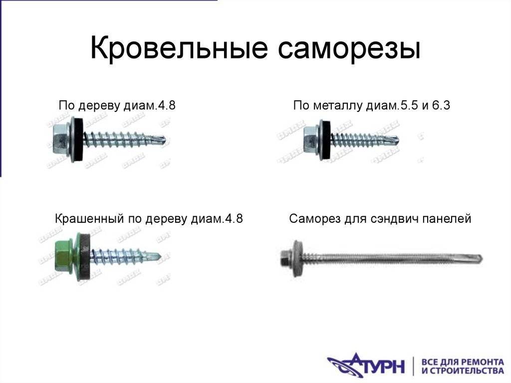 Разновидности саморезов и сфера их применения