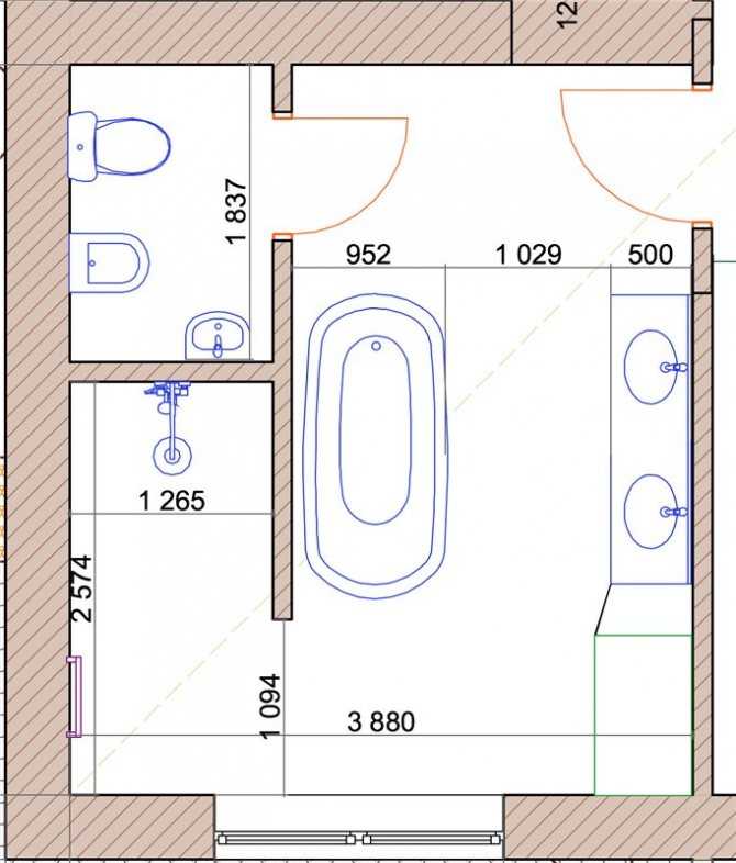 Размеры санузла: какими должны быть стандартная минимальная площадь в квартире
