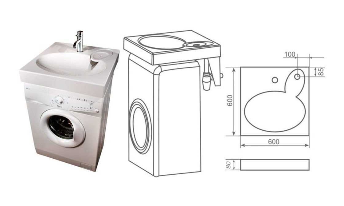 Раковина над стиральной машиной (60 фото): виды, как выбрать, правильная установка