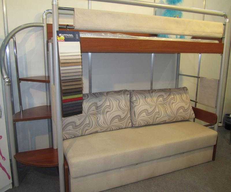 Кровать двухъярусная с диваном — удобство и оптимизация комнаты