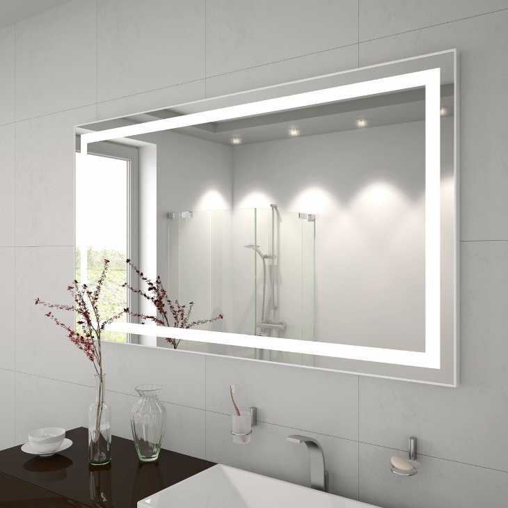 Зеркало в подсветкой в ванную комнату: выбор и установка