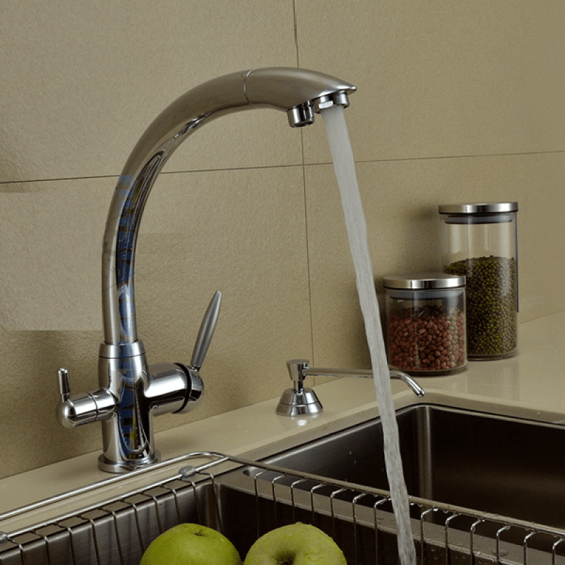 Смеситель на кухню под фильтр для воды: принцип работы и особенности монтажа своими руками