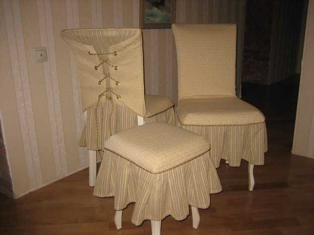 Ткань для обивки стульев: накидки своими руками, как обшить стул дермантином