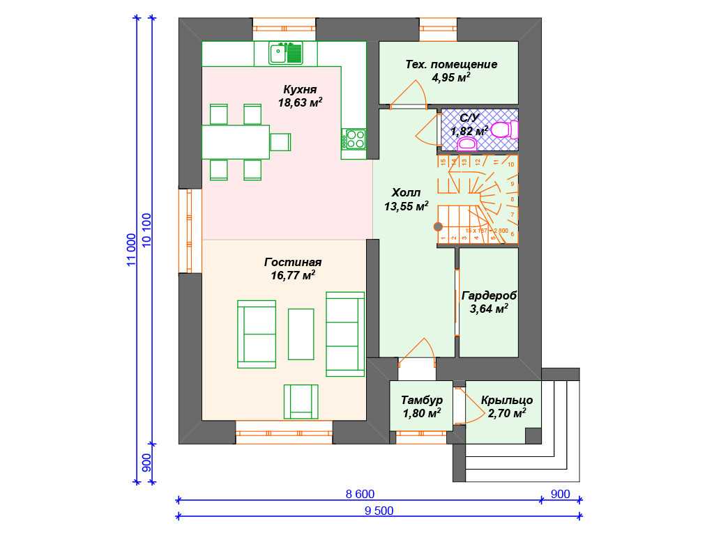 Дома с мансардой из пеноблоков: простые проекты и планировка (52 фото) типовые постройки размером 7 на 8 и 8х8 с мансардным этажом