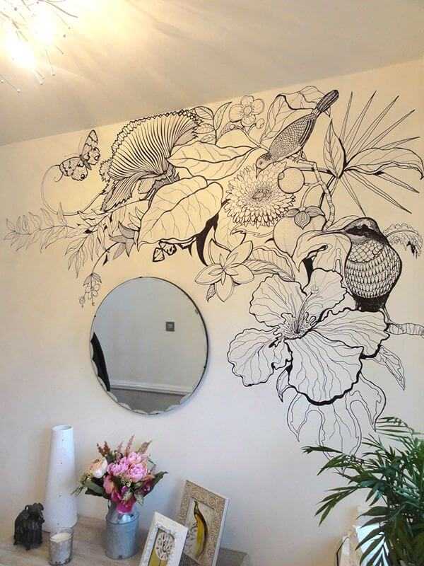 Как делать рисунки на стенах в квартире