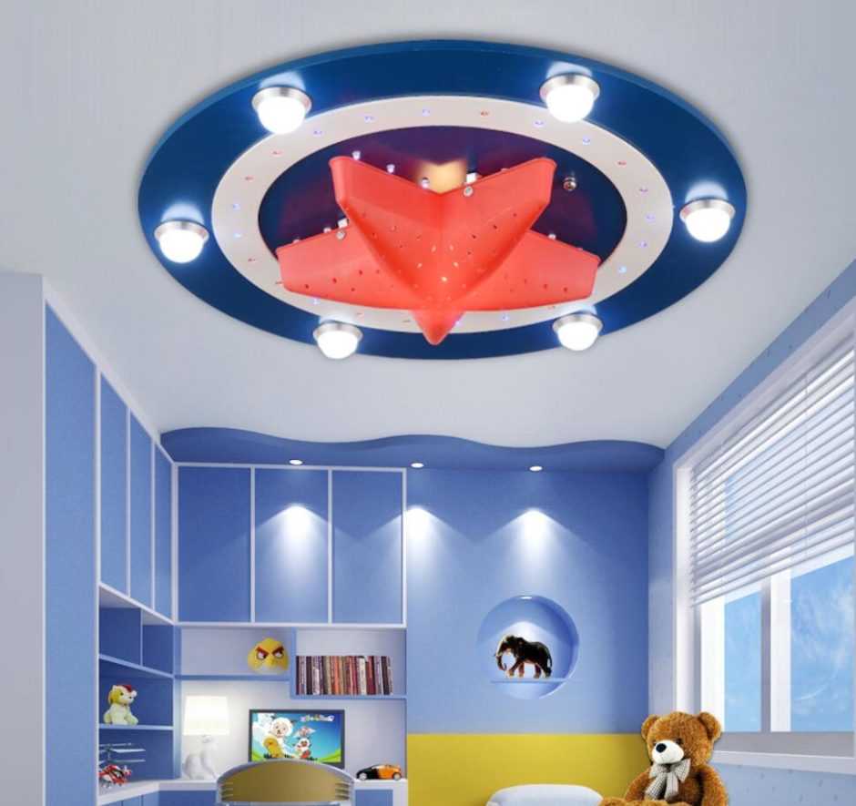 Дизайн потолка в детской комнате: варианты оформления потолка на фото