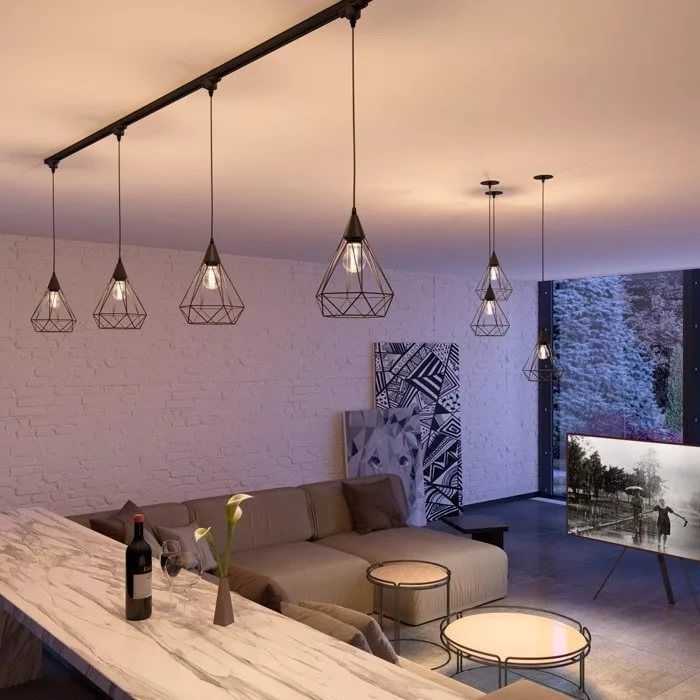 Оригинальные идеи освещения для комнаты в стиле лофт: дизайн светильников