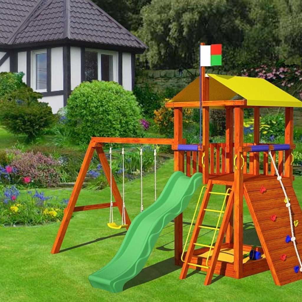 Деревянные детские площадки (43 фото): выбираем игровые комплексы из дерева с горками для детей на дачу, изготовление объектов по чертежам