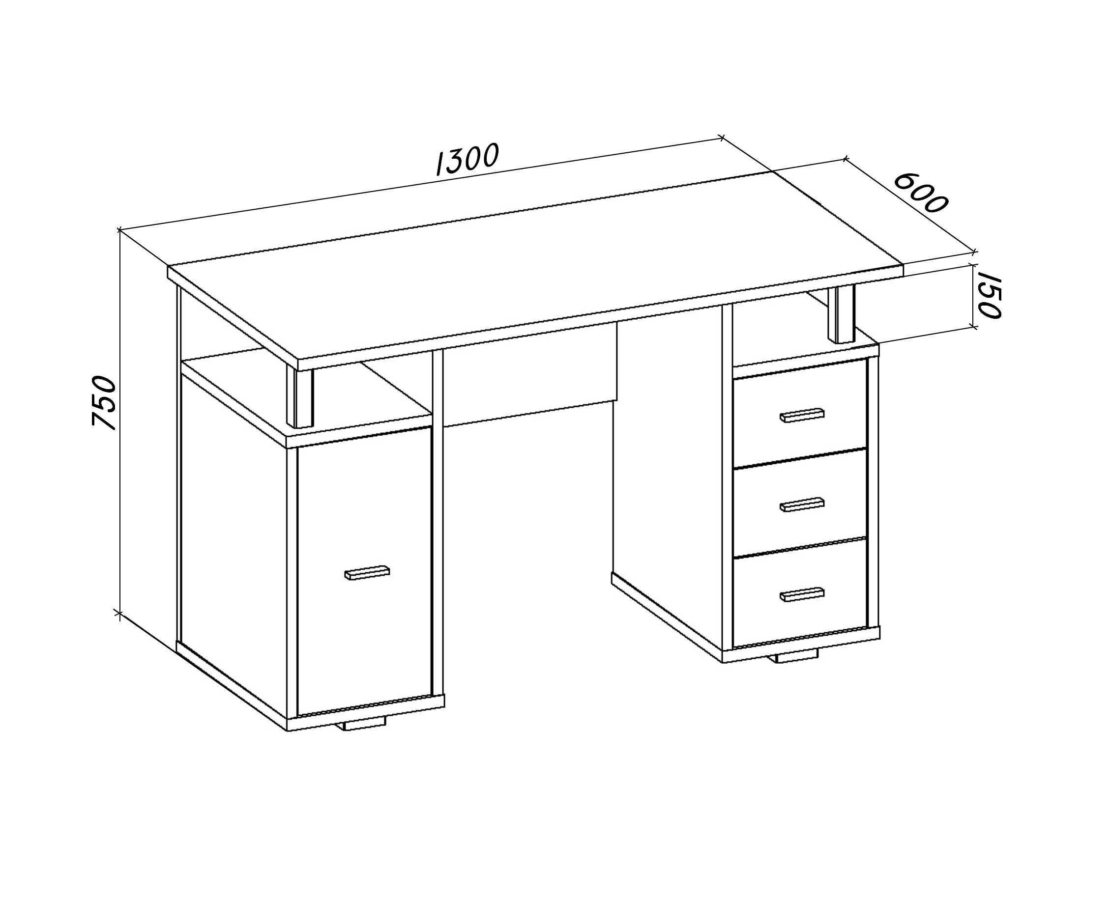 Стандартные размеры компьютерного стола