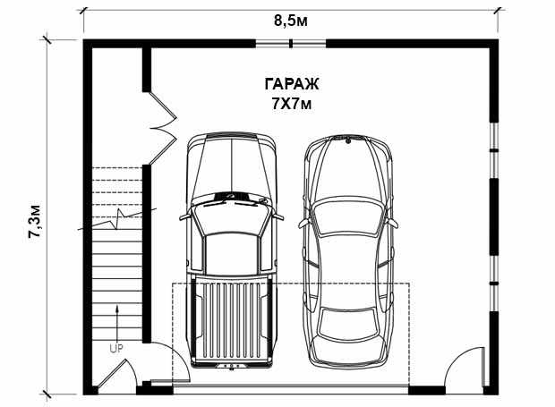 Оптимальные размеры гаража на 1 машину: как рассчитать минимальную ширину на один автомобиль в частном доме, измеряем габариты, какой должна быть площадь постройки