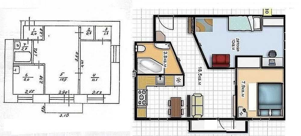 Как из трёхкомнатной квартиры сделать четырёхкомнатную: пример пространства, организованного с умом