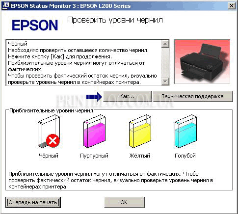 Как сделать сброс принтера epson?