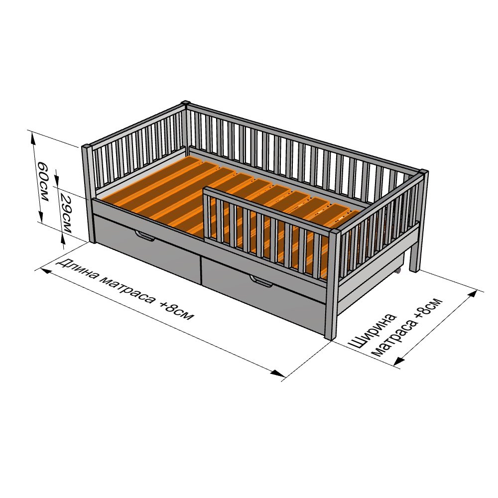 Стандартные размеры детской кроватки для новорожденных и тонкости подбора спального белья