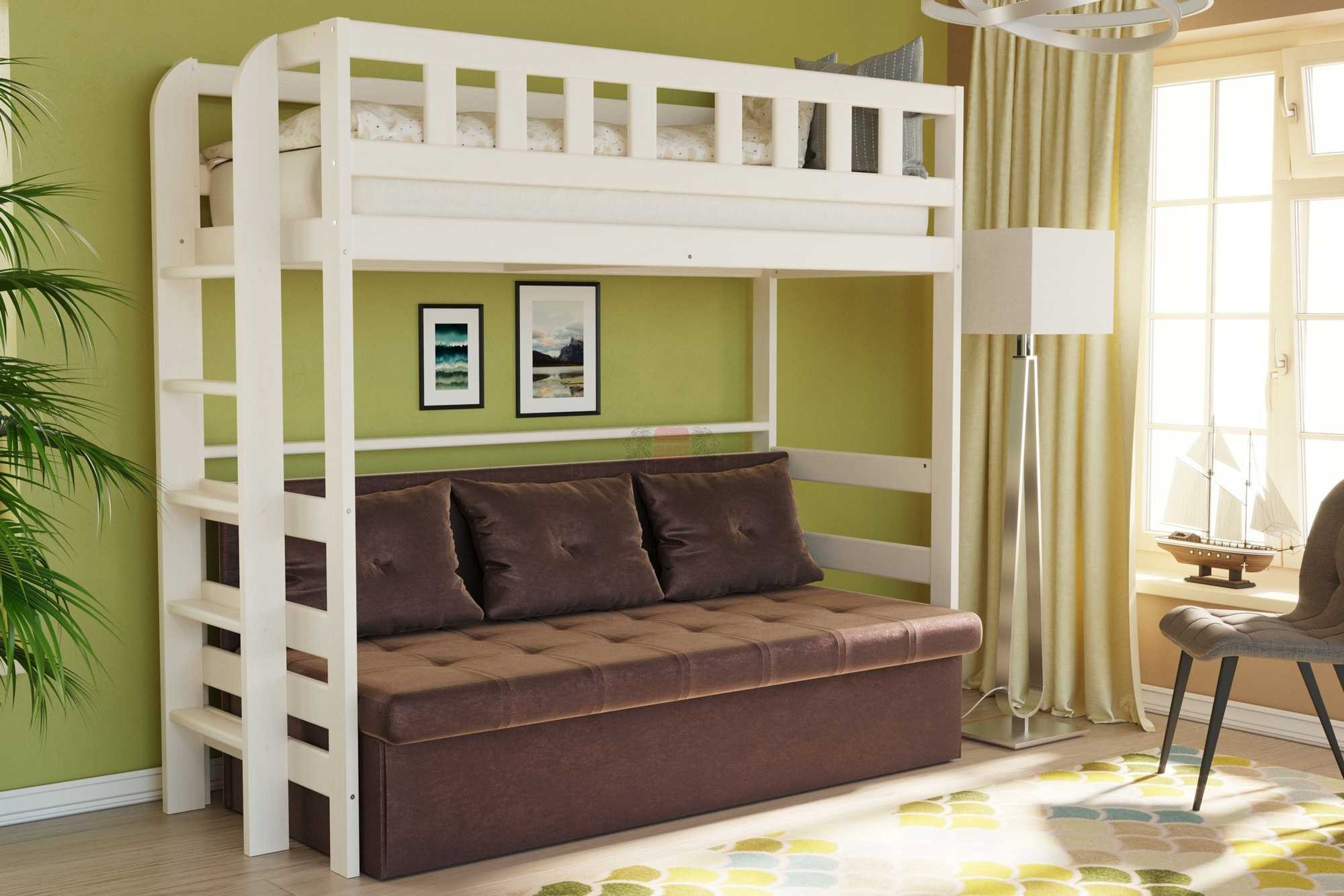 Двухъярусная кровать – особенности конструкции с диваном, столом, шкафом и других моделей