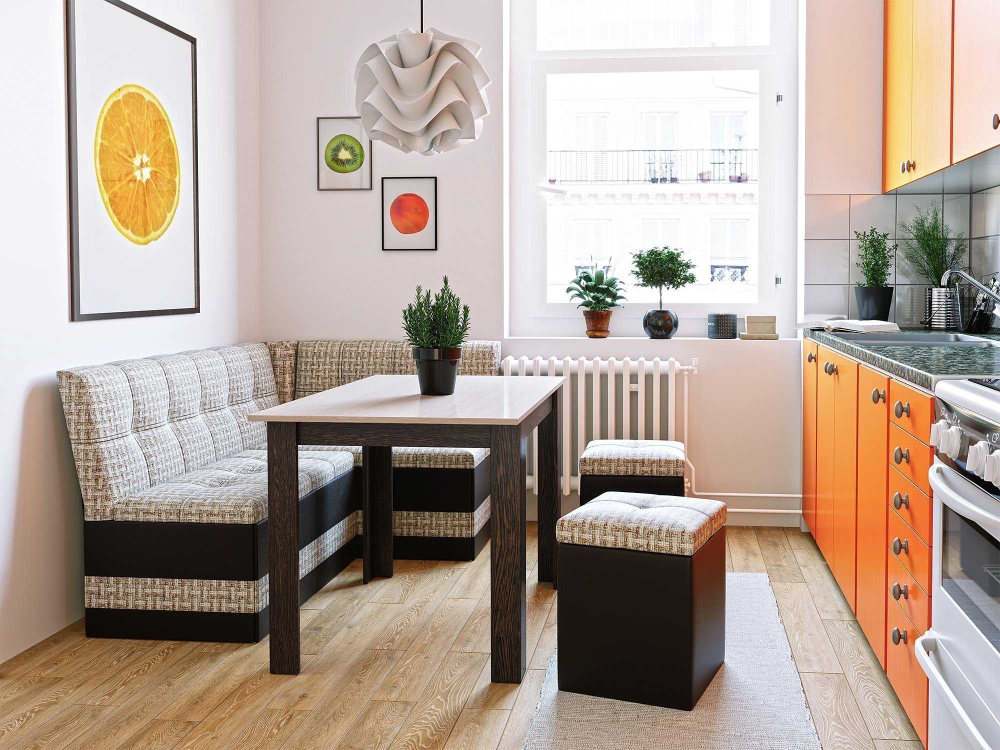 Дизайн кухни с диваном: как правильно выбрать мебель и вписать ее в интерьер?