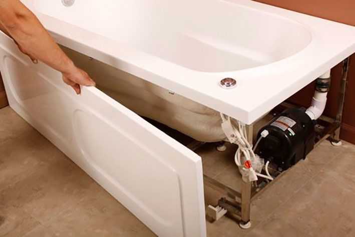 Установка экрана под ванну: как установить экран своими руками под акриловую модель, инструкция по монтажу