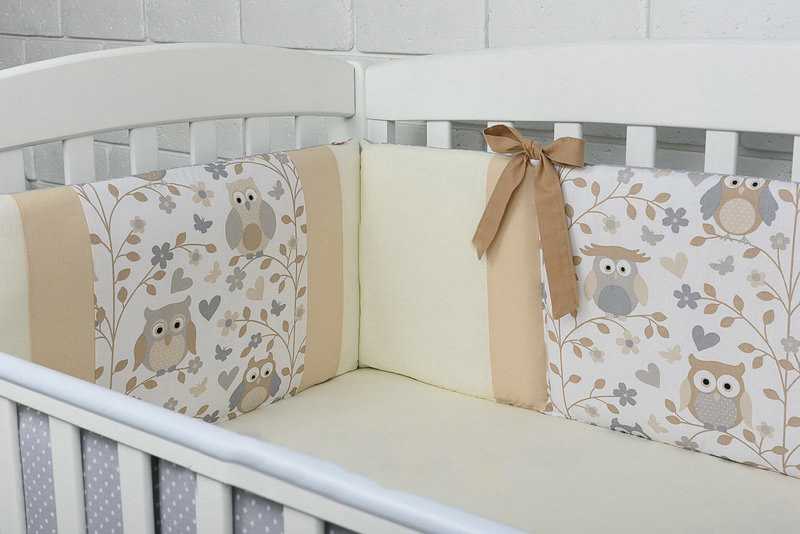 Бортики в кроватку для новорожденных: виды детских комплектов