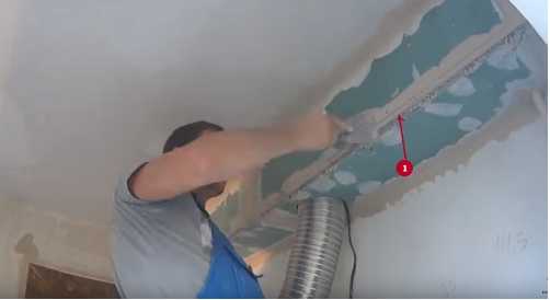 Шпаклевка потолка из гипсокартона под покраску - этапы работ своими руками, материалы