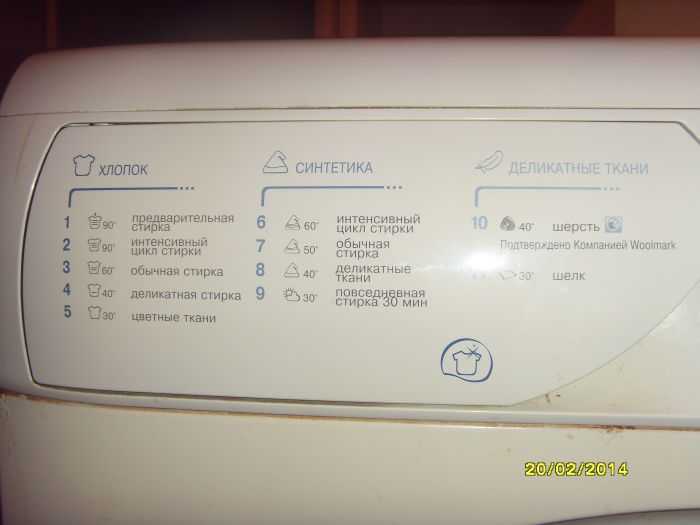 Значки на стиральной машине аристон: как расшифровать?