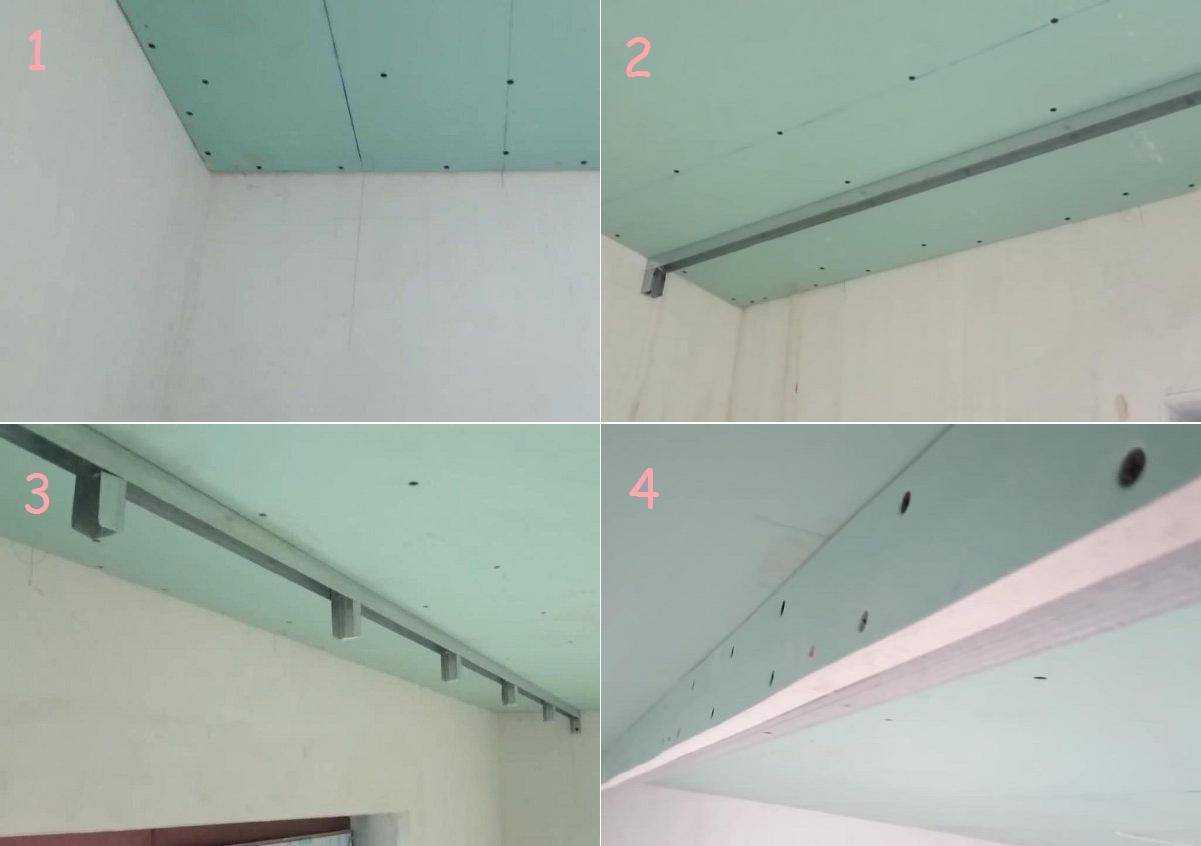 Монтаж подвесного потолка из гипсокартона: двухуровневый потолок и комбинация с натяжным полотном