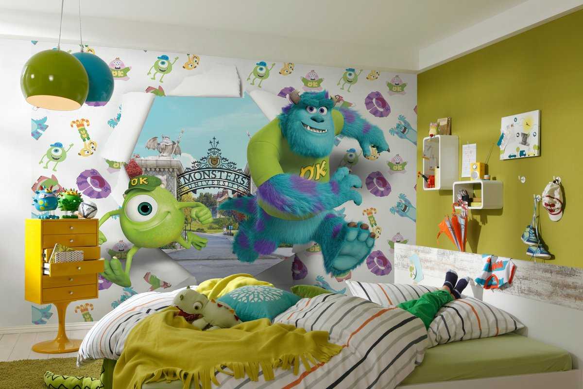 Детские обои для стен: однотонные, модные и другие варианты в интерьер комнаты