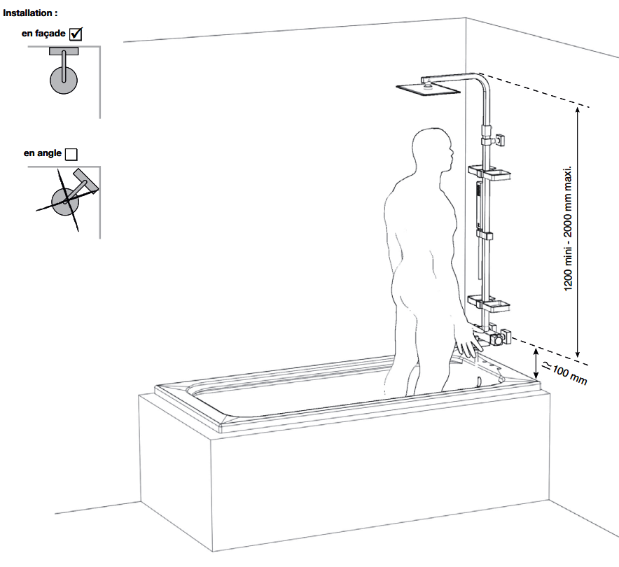 Высота крана от ванны. Высота установки смесителя для ванны от пола стандарт. Схема установки душевой стойки в ванне. Высота установки встраиваемого смесителя для ванны.