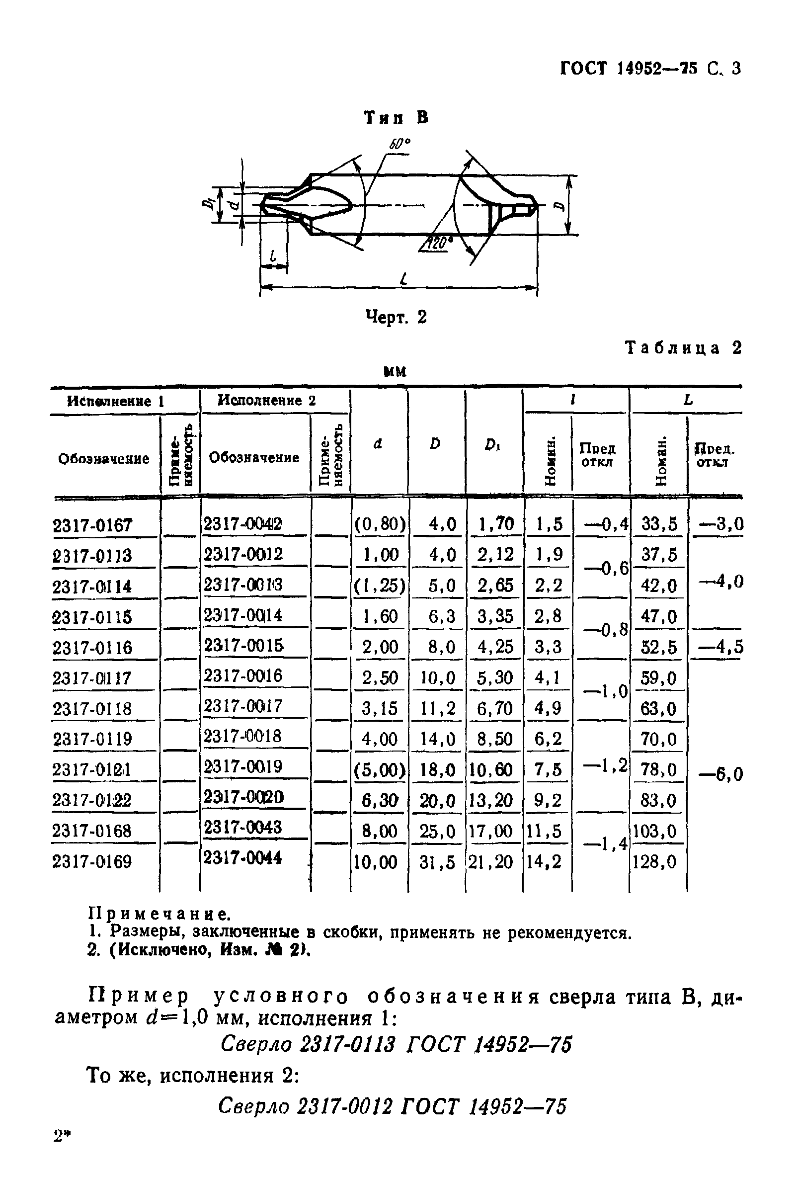 Гост 14952-75. сверла центровочные комбинированные. технические условия (с изменениями n 1, 2, 3)