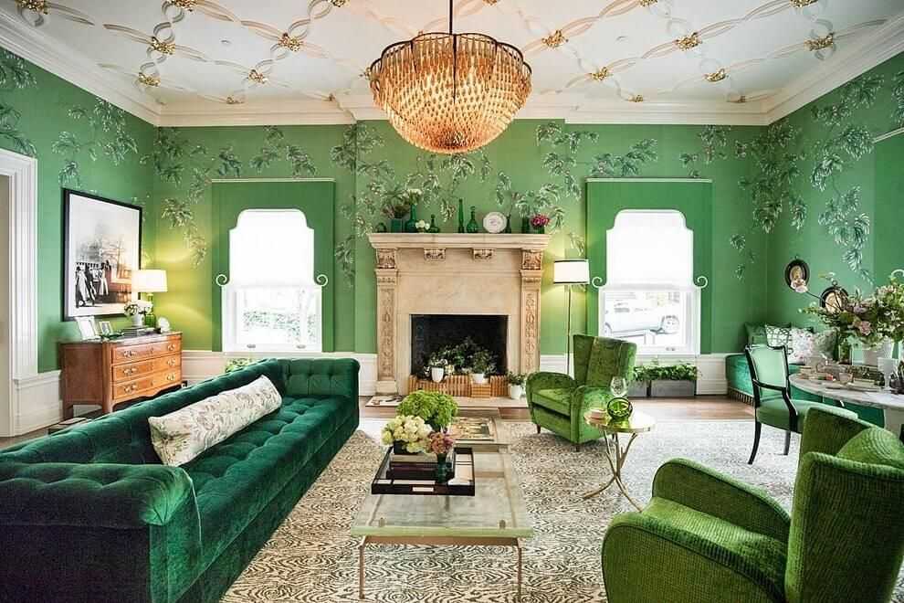 Сочетание зелёного цвета в интерьере | home-ideas.ru